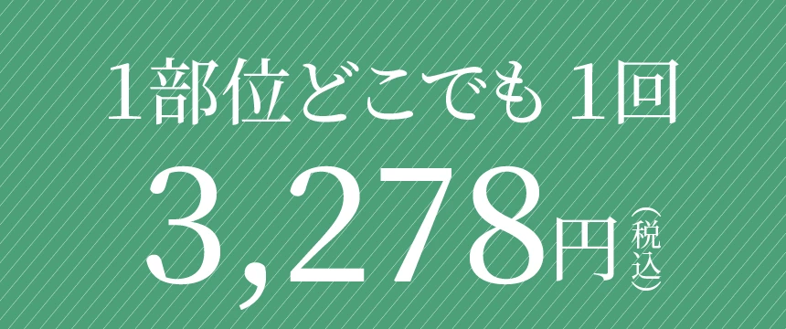 男性脱毛1部位3278円