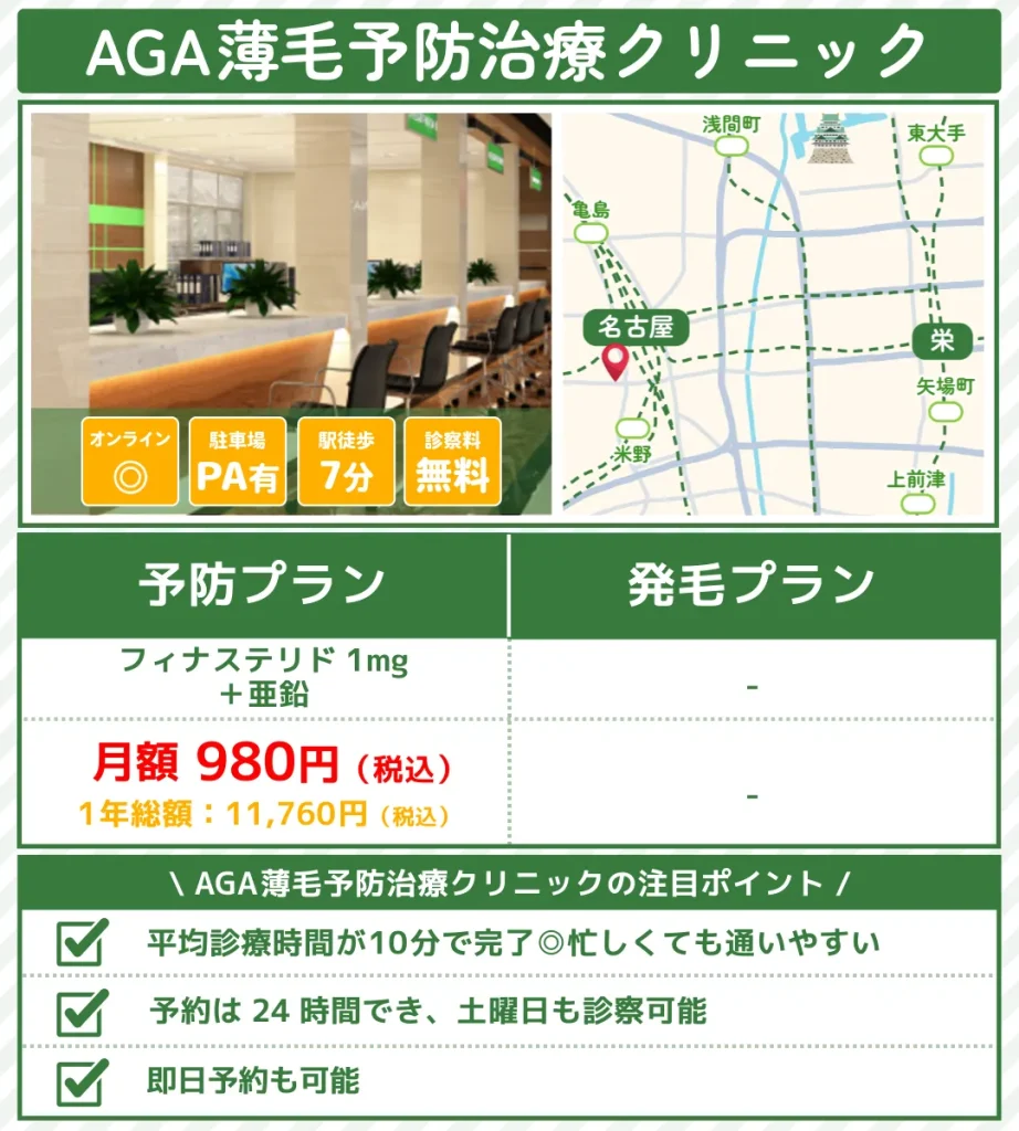 名古屋_AGA治療_AGA薄毛予防治療クリニック