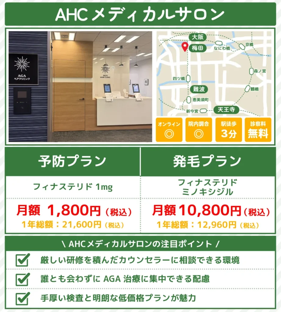 AGA治療_大阪_AHCメディカルサロン