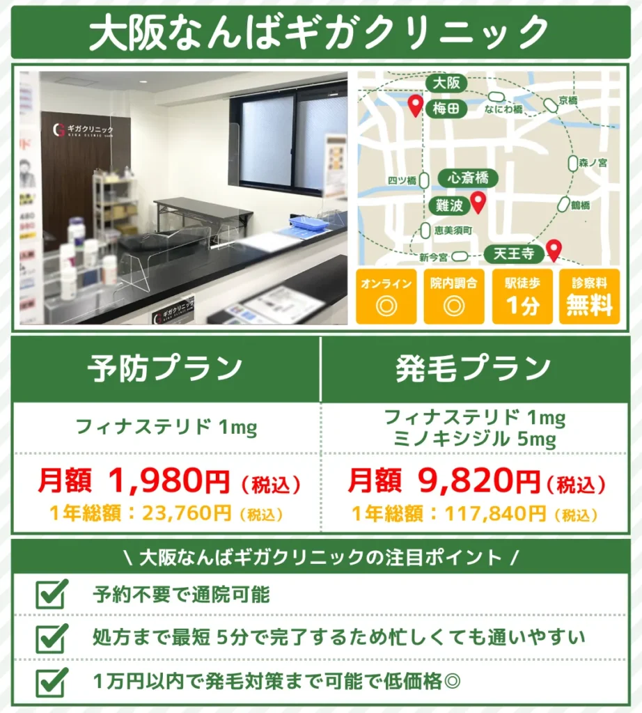 AGA治療_大阪_大阪なんばギガクリニック