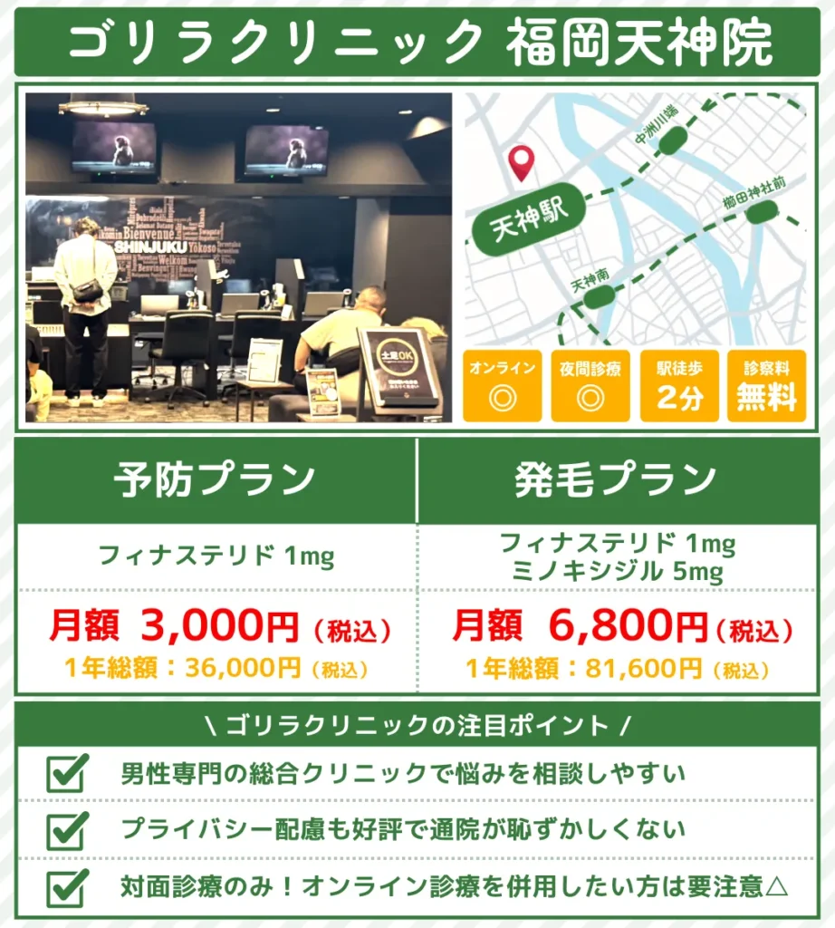 aga治療_福岡_ゴリラクリニック福岡天神院