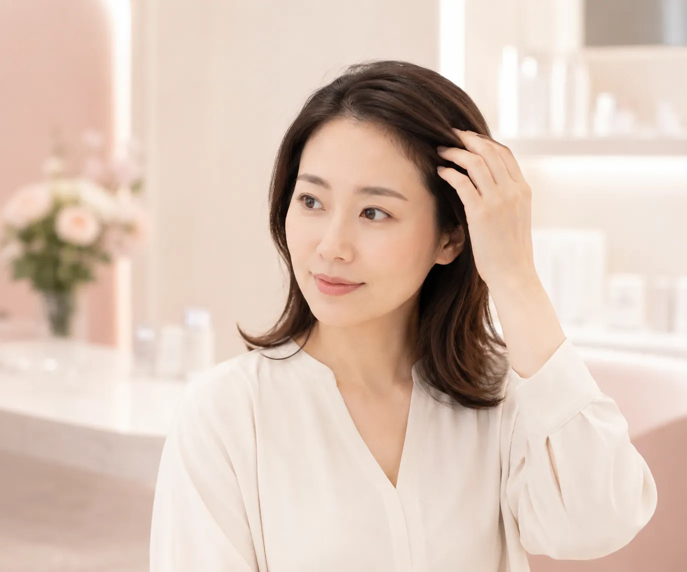 女性の自毛植毛を案内するイメージ